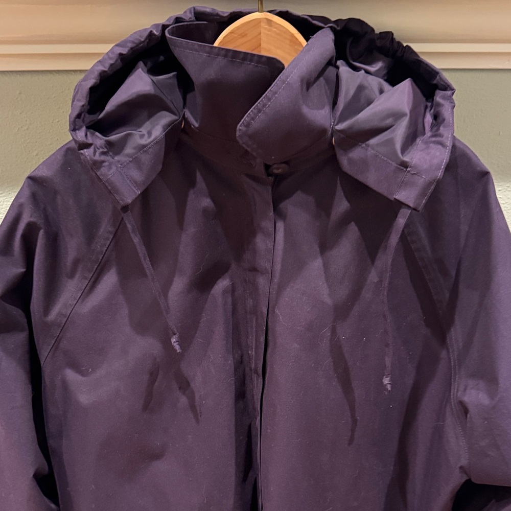Travel Smith Women's Waterproof Long Purple Raincoat with Detachable Hood - Picture 13 of 16